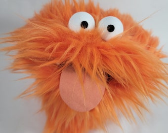 Snaggletoothed Squirble! A handmade hand puppet by All Hands Productions! (ORANGE)