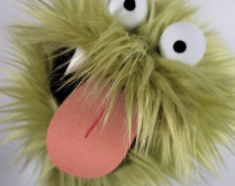 Snaggletoothed Squirble! A handmade hand puppet by All Hands Productions! (OLIVE)