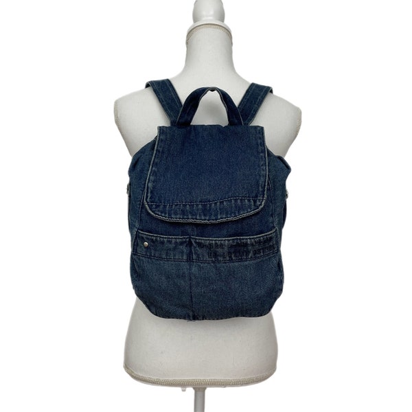 Buy Denim Backpack Etsy
