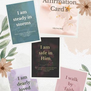 Christian Affirmation Cards for Women – Faith-Based Printable Set | 100 Gentle & Uplifting Bible Affirmations (PDF)