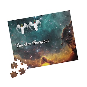 Dobry Omen Inspirowany Puzzle Romantyczny Prezent Dla Przyjaciół Anioł Aziraphale Demon Crowley Jesteś Wspaniały Prezent Dla Miłośników Puzzle, Fan Art Jigsaw