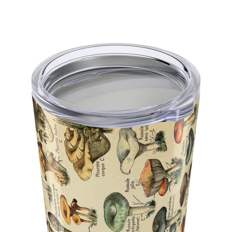 Vintage Mushrooms Travel Mug Nature Lover Gift for Her Retro Cottagecore Tea Tumbler Botanical Hiker Drinkware Camping Cup Fungi Coffee Mug image 8