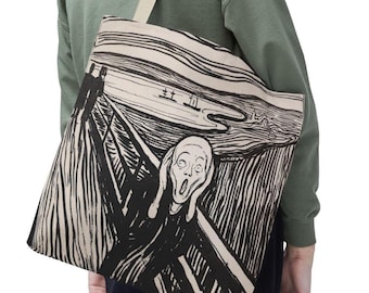 The Scream black white vintage illustration Tote Bag | retro art lover