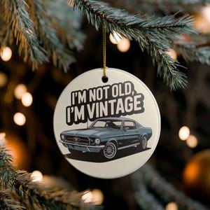 Vintage Car Ceramic Ornament Funny Decoration Gift for Car Lover Holiday Decor Collectible Retro Classic Vehicle Auto Father’s Day Christmas