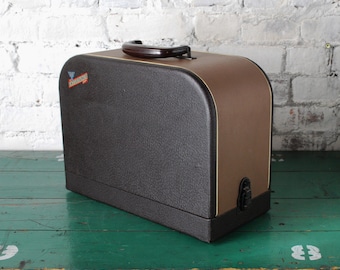 Vintage SVE Entertainer 300 Projector Case: Two-Tone Leatherette Hard Case