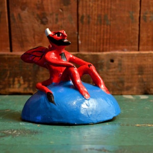 Vintage Devil Figurine - Etsy