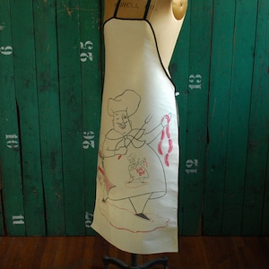 Big Boy Cotton Grill Apron, Unused Vintage Classic 1950s BBQ Style