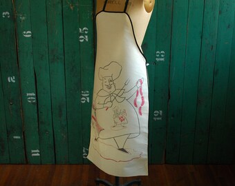 Big Boy Cotton Grill Apron, Unused Vintage Classic 1950s BBQ Style