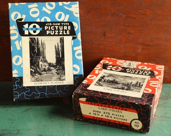 Pair of Vintage Jigsaw Puzzles, Complete. Lake O'Hara and Glorious Summer
