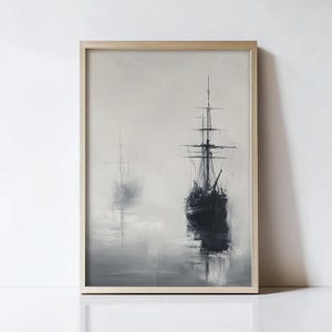 Vintage Ship Wall Art | Vintage Prints Wall Art | Old Ship Painting | Vintage Ship Painting | Vintage Ship Print | Printable Sailing Ship