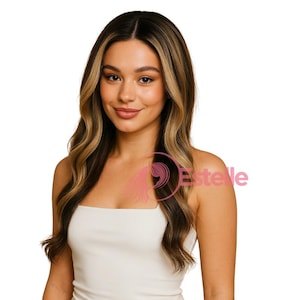 Honey Blonde Highlight Lace Front Wig: 22&quot; Heat-Safe Synthetic Hair