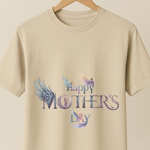 Engelsflügel Mutter T-Shirt, Mutter Baby Silhouette Geschenk, neue Mutter Tshirt, Mutter Tag Outfit,