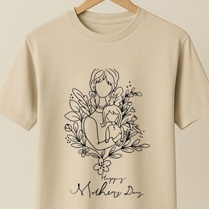 Muttertag Shirt, Mama und Kind Shirt, glücklicher Muttertag T-Shirt, Mama Geschenk, minimalistisches Mama Shirt, Muttertagsgeschenk,