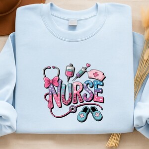Pastel Nurse Sweatshirt: Stethoscope Medical Hoodie, RN Gift