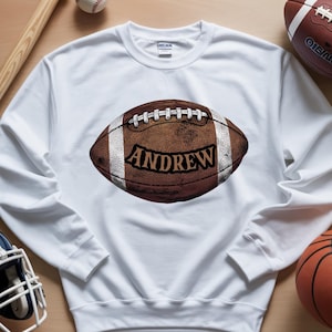 Custom Name Football Sweatshirt, Personalized Football Hoodie, Player Coach Mom Dad Gift