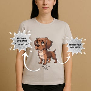 Chesapeake Bay Retriever Custom Name Tee – Chibi Dog Shirt Gift for Retriever Lovers, Dog Mom Dad Gift,