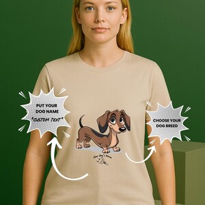 Custom Dachshund T-Shirt with Dog Name – Personalized Wiener Dog Tee for Sausage Pup Fans,
