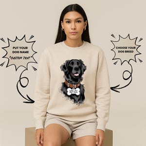 Personalized Flat-Coated Retriever Tee with Dog Name Tag, Custom Pet Portrait Shirt, Gift for Dog Lovers, Fluffy Retriever T-Shirt,