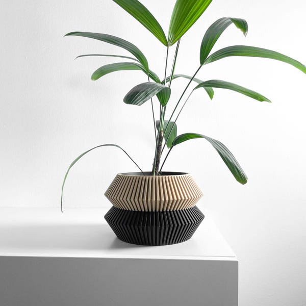 Pot de fleurs géométrique artistique, vase sculptural pour plantes succulentes, élégant pot à herbes aromatiques, accessoire de bureau original, style nordique