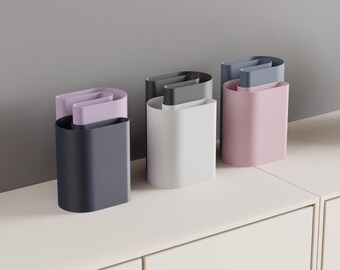 Unique Vase Interlocking Two-Piece Set, Original Contemporary Tabletop Flower Holder, Art Deco Organizer Minimalist