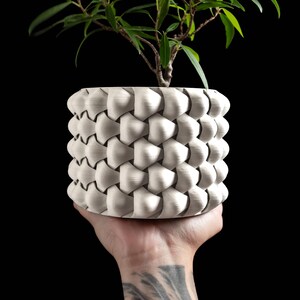 Planter Pot, Contemporary Succulent Container, Minimalist Geometric Home Decor, Living Room Shelf Plant