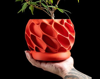 Planter Pot, Indoor Plant Holder, Succulent Planter, Contemporary Desk Organizer, Modern Shelf Decor