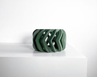 Art Deco Orchid Pot, Root-View Display, Geometric Planter, Windowsill Airflow Friendly, Matte, Modern Decor