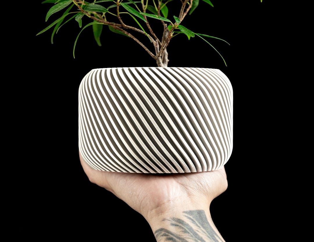 Geometry Pot Unique Strict Geometry Planter Pot, Original Slanted Indoor Holder ...
