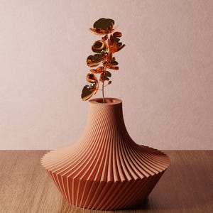 Modern TERRACOTTA Minimalist Vase "BELL" - Original and Unique Decor, Ready for Gifting, Textured