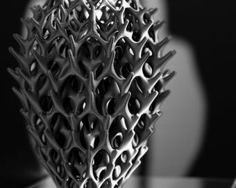 Modern Minimalist Vase, Home Decor Centerpiece, Sculptural Flower Holder, Table Mantel Shelf Accent