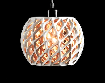 Artistic Pendant Light, Sculptural Shade, Minimal Ceiling Statement Lamp, Modern Ambient Hanging Fixture