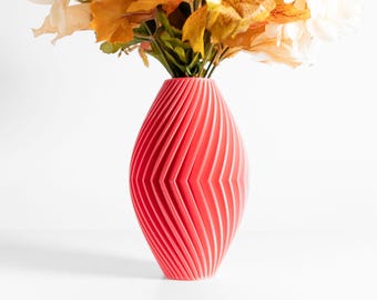 Sculptural Curved Vase, Fluid Form Tabletop Flower Holder, Elegant Post Modern Gallery Statement