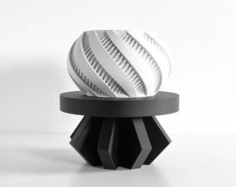 Plant Stand Pedestal, Indoor Planter Riser, Minimalist Centerpiece, Fractal Herbal Holder