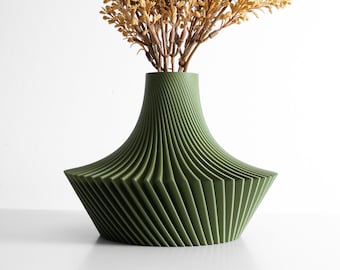 Modern Minimalist Vase, Sculptural Flower Holder, Desk Table Decor, Planter Display, Home Office Accent