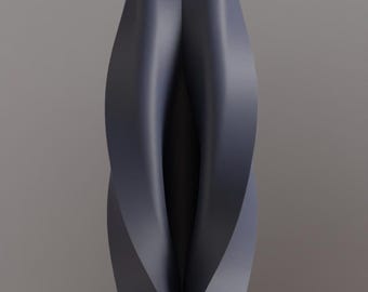 Modern Geometric Vase, Original Contemporary Organic Sculptural Tabletop Bud Vessel, Elegant Japandi Style Accent