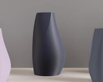 Elegant Original Japandi Style Vase, Modern Curved Tabletop Vessel, Contemporary Minimalist Dried Flower Holder