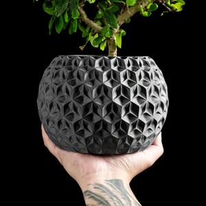 Diamond Looking Planter Pot, Geometric Indoor Plant Container, Minimal Succulent Desk Organizer, Nordic Style