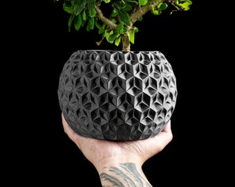 Diamond Looking Planter Pot, Geometric Indoor Plant Container, Minimal Succulent Desk Organizer, Nordic Style