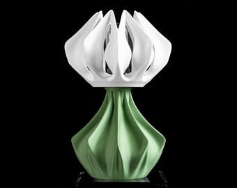 Cozy Ambient Table Lamp, Modern Bedside Accent Lighting for Nightstand, Japandi  Sculptural Light Fixture