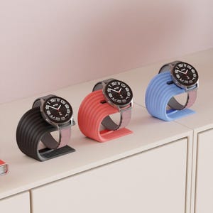 Original Galaxy Watch Stand, Art Deco Nightstand Dock, Elegant Charging Cable Organizer, Minimalist Contemporary