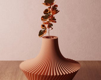 Modern TERRACOTTA Minimalist Vase "BELL" - Original and Unique Decor, Ready for Gifting, Textured