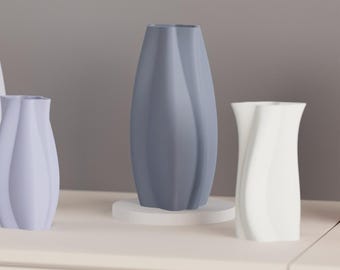 Elegante jarrón geométrico orgánico fluido, elegante portabrotes escultural, copas de mesa modernas, minimalistas y originales.