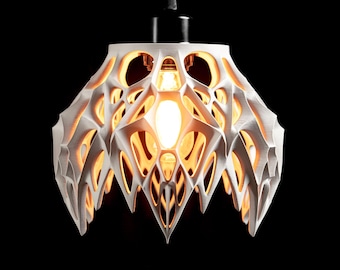 Artistic Pendant Light, Contemporary Sculptural Shade, Original Kitchen Island Lighting, Japandi Style, Minimalist Accent