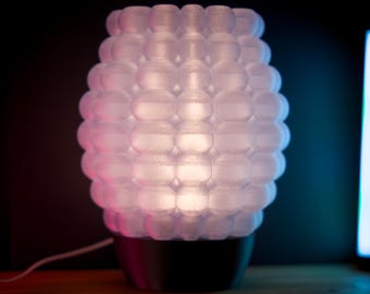 Bubble Texture Table Luminary, Organic Diffused Desk Fixture, Housewarming Decor