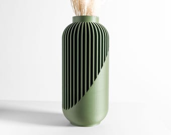 Stylish Geometric Flower Vase, Scandinavian Textured Display, Minimalist Botanical Holder, Art Deco, Modern Accent