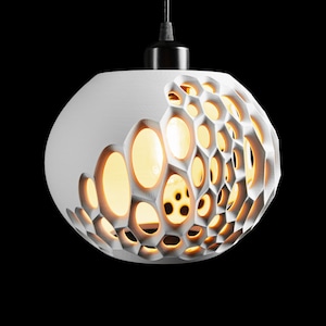 Pendant Light Sculptural Shade, Minimalist Hanging Lamp, Kitchen Island Lighting, Sleek Overhead Fixture