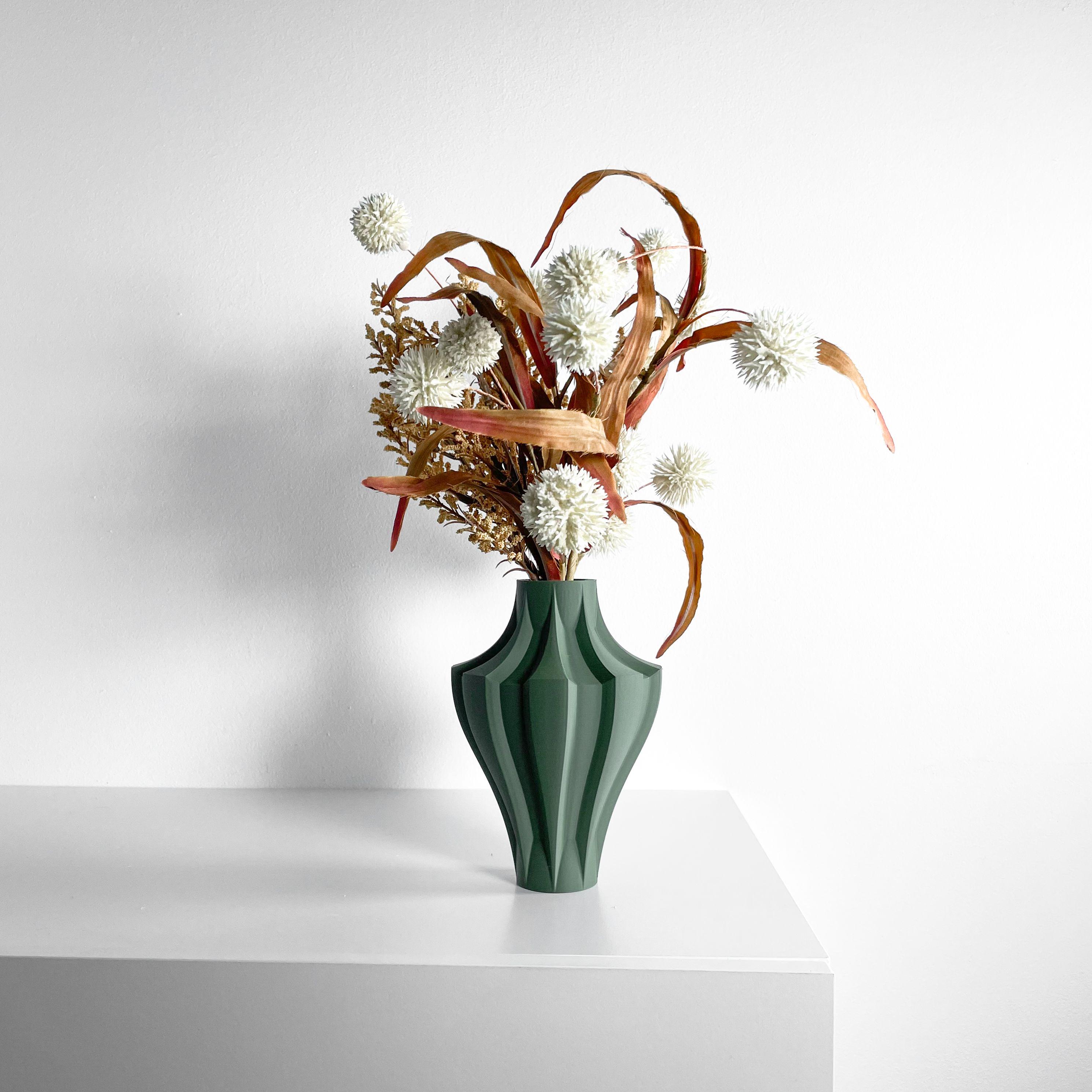 Image showcasing Nordic Minimalist Style Vase, Modern Flower Holder, Stylish Tabletop ...