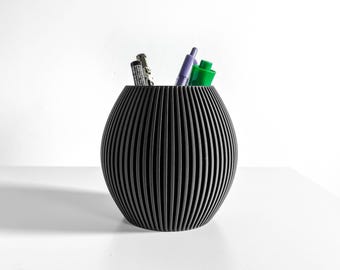 Modern Architectural Pen Holder, Original Minimal Desk Organizer Cup, Contemporary Pencil Stand, Nordic Style