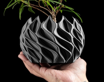 Planter Pot, Unique, Architectural Design For Workspace, Modern Succulent Display, Space Accent, Geometric Design