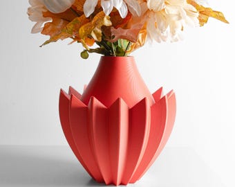 Modern Vase, Elegant Minimalist Sculptural Decor, Table Centerpiece, Flower Holder, Shelf Styling, Apartment Living
